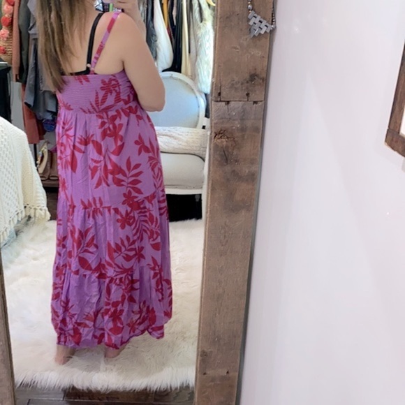 Old navy floral smocked maxi dress spaghetti straps size medium - Picture 5 of 11